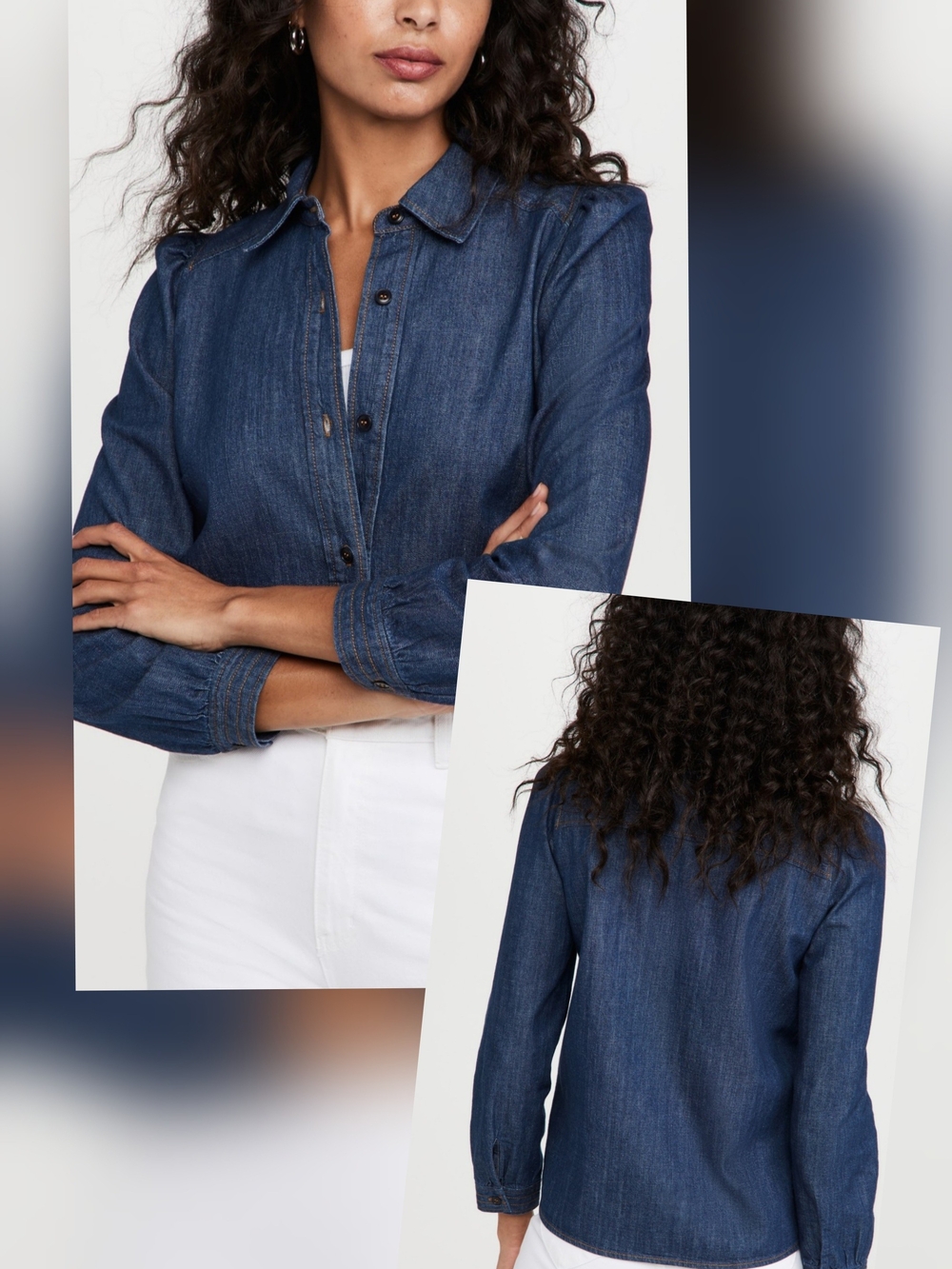 A.P.C. Indigo Denim Button-Down Shirt